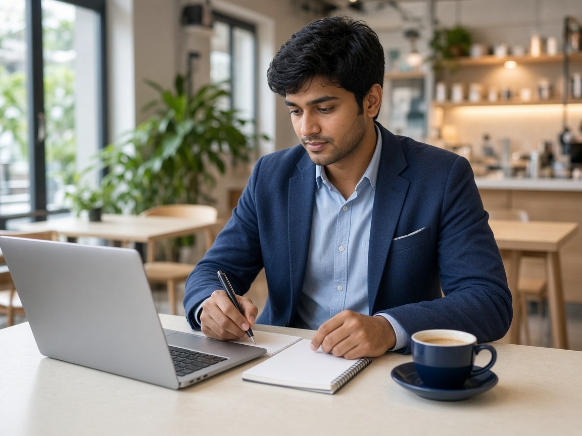 Indian professional reviewing career options